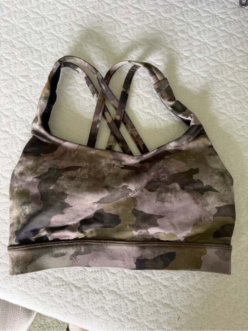 Lululemon Camo Crisscross Strappy Sports Bra